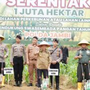 Gubernur Al Haris Bersama Kapolda Ikut Tanam Jagung Serentak 1 Juta Hektar